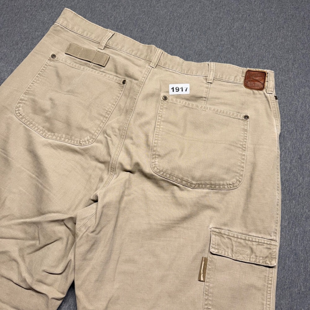 Columbia Mens Canvas Work Pants Tan Khaki Cargo Silver Ridge Lodge 36x30 0207 HM